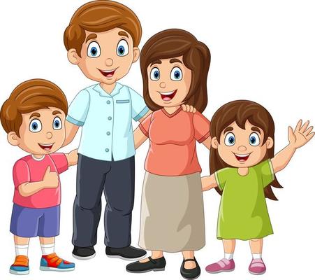 cartoon-happy-family-on-white-background-vector